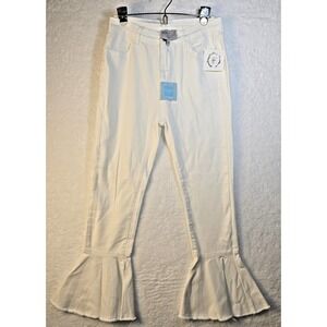 Hayden LA Raw Hem Flare Bell Bottom Womens Sz Small Jeans Hippie Boho Festival